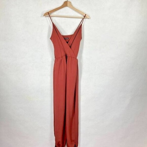 Zara Straight Leg Sleeveless Jumpsuit European Prep Elegant Bold Boho NWT XS - Picture 1 of 7